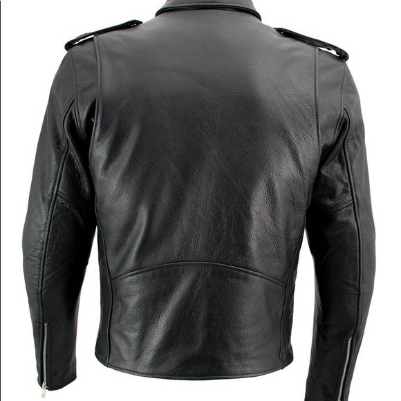 NWT - Men’s classic leather biker jacket - Picture 6 of 8